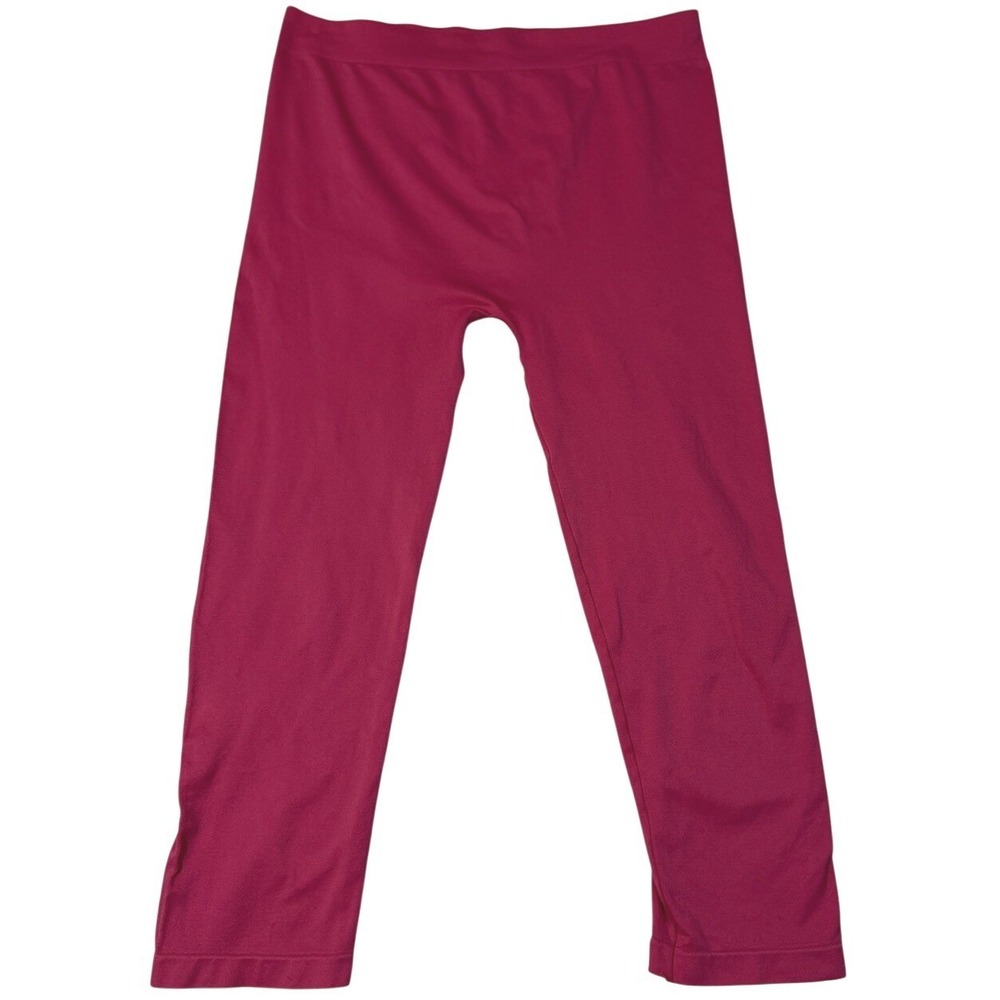 Zenana Outfitters Berry Pink Seamless Capri Leggings NP-5802X‎ Womens 2X 3X